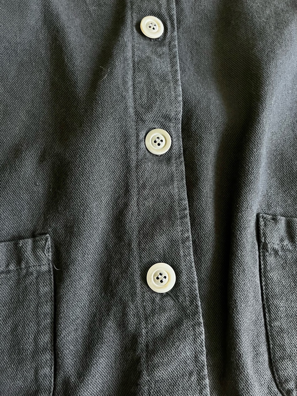 Vintage 1980’s WEK Black Button-Down 100% Cotton Chore Coat. Rare find!! - Picture 10 of 13